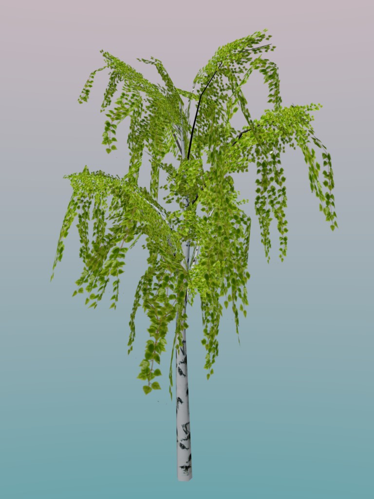 Low poly Birch Tree preview image 1
